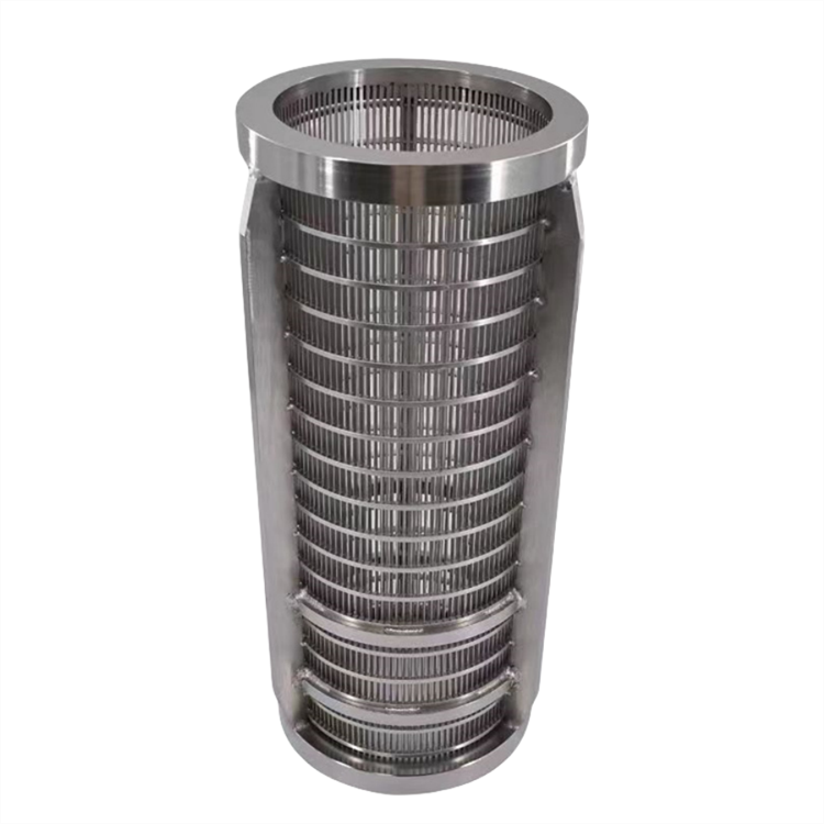 Cilindrinis Ss 304 pleištinės vielos ekrano vamzdis