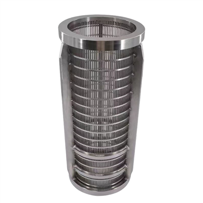 Cilindrinis Ss 304 pleištinės vielos ekrano vamzdis